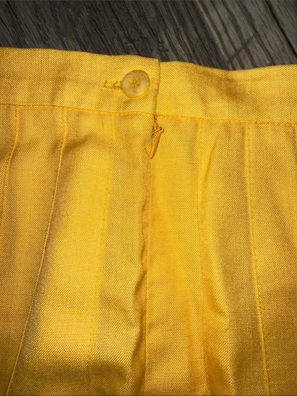 Talbots NWT vintage Yellow Pleated maxi Skirt - Women size 2‎ - Picture 8 of 12